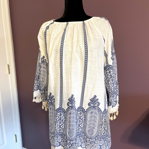 Fun cotton blue and white tunic